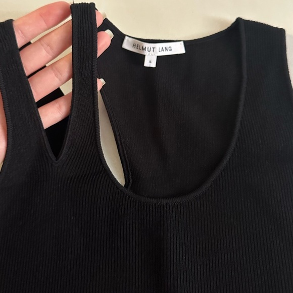 HELMUT LANG Ribbed Slash Tank SZ Small - Picture 4 of 7